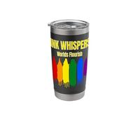 Ink Whispers Worlds Flourish Colorful Creative Style Stainless Steel Insulated Tumbler