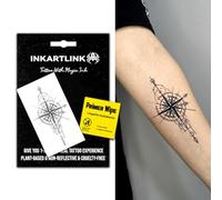 INKARTLINK Semi Permanent Tattoo, Temporary Tattoo, Cool Boy's Gift, Adult Art Design, Party Gift, Waterproof, Realistic, No Adhesive, No Reflective (Commander and Astrolabe)