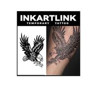 INKARTLINK Tattoo Tech,2 Sheets Extra-Large Semi Permanent Tattoo,Adult Art Design Temporary Tattoos, Lasts 1-2 Weeks, Waterproof, Realistic Look, No Adhesive, No Reflection (Eagle Design)
