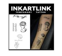 INKARTLINK Tattoo Tech, 2 Sheets Large Semi Permanent Tattoo, Temporary Tattoos, Last 1-2 Weeks, Waterproof, Realistic Look, No Adhesive, No Reflection （Religion Design)125