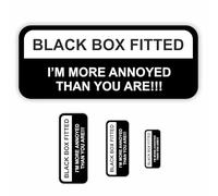 INKati Black Box Fitted Signage for Vehicles 3-Pack in Mixed Sizes (Style B) - Sticker for Cars, Vans, and Bumpers