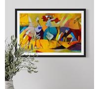 INKati Picasso Reimagined - Kandinsky-Inspired Abstractions / 40x60cm Premium 100% Cotton Wall Art/Medium-Large Size Fine Art Supplied Rolled and Frameless