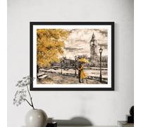 INKati Whisper by the River / 40x50cm Premium 100% Cotton Wall Art/Medium-Large Size Fine Art Supplied Rolled and Frameless