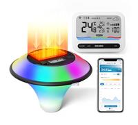 Inkbird IBS-P05R-W Solar Pool Thermometer Kit with WiFi Gateway | IP68 Waterproof, 300 Meters Remote Connection, UV Index, Weather and App Display, Swimming Pool, Baby Ponds, Spa