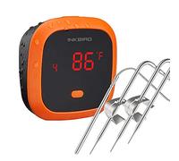 Inkbird IBT-4XC Waterproof Bluetooth BBQ Thermometer with Rechargeable Alarm Meat Thermometer for Kitchen Outdoor Cooking Smoker Oven Grill BBQ Smoker Thermometer Food Digital Thermometer