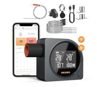 INKBIRD ISC-028-BW BBQ Temperature Controller Automatic Smoker Fan, High and Low Temperature Alarms, Compatible with Big Green Egg, Kamado Joe, Primo, Vision Grill, Akorn Kamado, Weber
