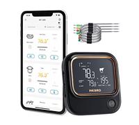 INKBIRD Meat Thermometer Probe,WIFI 2.4GHz and Bluetooth 5.1 Meat Thermometer, IBT-26S BBQ Thermometer with 4 Probes, Magnetic Holder, USB Rechargeable, Grill Thermometer for Kitchen Oven BBQ Smoker