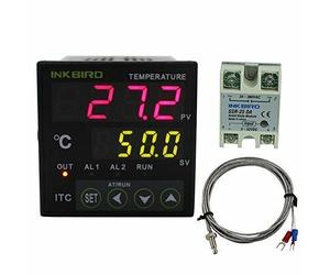 INKBIRD ON/OFF PID Temp Control Thermostats ITC-100VH 110V-240V K Sensor 25A SSR