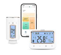 INKBIRD Smart Radiator Thermostat, IRC-RW1 WIFI Radiator Valve with Monitor, 11-Time Programmable Thermostatic, Temperature Alarm, Child Lock