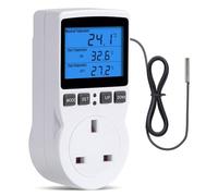 INKBIRD Thermostat Plug Socket, Digital Temperature Controller Timer Outlet, Timer Switch Plug with Sensor Probe Heating Cooling Mode for Reptile Greenhouse Home Fermentation