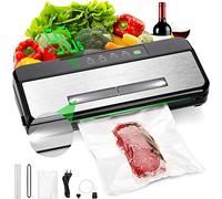 INKBIRD Vacuum Sealer Machine, Automatic Food Vacuum Sealer Machine, Sealing-Time Countdown&Viewable Window,Built-in Cutter&Roll Storage, 5-Modes, LED Indicator,Vacuum Seal Bag*5, Roll*1&Seal Gasket