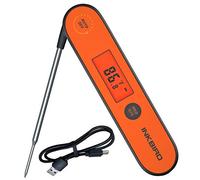 Inkbird Waterproof Instant Read Thermometer IHT-1P, Rechargeable Battery, Digital BBQ Meat Thermometer, Cooking Food Thermometer, Calibration, Magnet, Backlight for Grill,Smoker, Kitchen, Oven, Candy