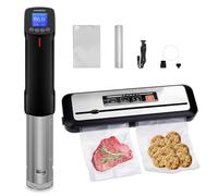 INKBIRD WiFi Sous-Vide Cooker & Vacuum Sealer with Full Starter Kits Automatic PowerVac Air Sealing Machine for Food Preservation| 100 Watts Sous vide Machine with Recipes, Precise Temperature &Timer