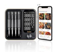 INKBIRD Wireless Meat Thermometer, WiFi & Bluetooth Meat Thermometer with 4 Probes,Unlimited Rang Food Temperature Probe with Smart APP for BBQ Grill Oven Smoker