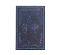 Inkblot (Old Leather Collection) Midi 12-Month Horizontal Hardback Dayplanner 2025 (Elastic Band Closure)