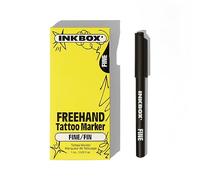 inkbox Freehand Tattoo Marker - Fine, Draw on Skin, Long-Lasting 1-2 Weeks, Temporary Tattoo Pen, For All Artists, Water Resistant For Now Ink - Fades Naturally, 1-Pack - Fine-Tip Marker