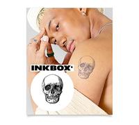 Inkbox Semi-Permanent Tattoo - Premium Easy Long Lasting Waterproof Temp Design, Lasts 1-2 Weeks - Skull, Odokuro, 3 x 3 in