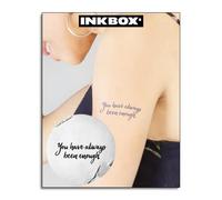 Inkbox Semi-Permanent Tattoo - Premium Easy Long Lasting Waterproof Temp Design With For Now Ink - Lasts 1-2 Weeks, 3 x 3 in, Worthy