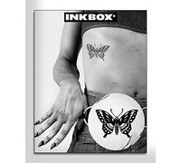 Inkbox Temporary Tattoos, Semi-Permanent Tattoo, One Premium Easy Long Lasting, Waterproof Temp Tattoo with For Now Ink - Lasts 1-2 Weeks, Butterfly Tattoo, 3 x 3 in, Fluttery