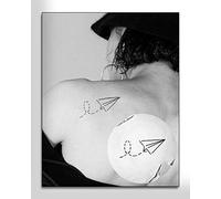 Inkbox Temporary Tattoos, Semi-Permanent Tattoo, One Premium Easy Long Lasting, Waterproof Temp Tattoo with For Now Ink - Lasts 1-2 Weeks, Airplane Tattoo, 3 x 3 in, Papel