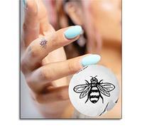 Inkbox Temporary Tattoos, Semi-Permanent Tattoo, One Premium Easy Long Lasting, Waterproof Temp Tattoo with For Now Ink - Lasts 1-2 Weeks, Bee Tatttoo, 1 x 1 in, Bebo