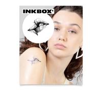 Inkbox Temporary Tattoos, Semi-Permanent Tattoo, One Premium Easy Long Lasting, Waterproof Temp Tattoo with For Now Ink - Lasts 1-2 Weeks, Caress, 3 x 3 in