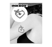 Inkbox Temporary Tattoos, Semi-Permanent Tattoo, One Premium Easy Long Lasting, Waterproof Temp Tattoo with For Now Ink - Lasts 1-2 Weeks, Love Chain, 3 x 3 in