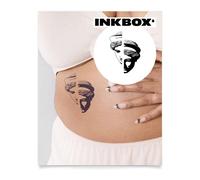 Inkbox Temporary Tattoos, Semi-Permanent Tattoo, One Premium Easy Long Lasting, Waterproof Temp Tattoo with For Now Ink - Lasts 1-2 Weeks, Missing Names, 4 x 4 in