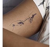 Inkbox Temporary Tattoos, Semi-Permanent Tattoo, One Premium Easy Long Lasting, Waterproof Temp Tattoo with For Now Ink - Lasts 1-2 Weeks, Michelangelo Tattoo, 4 x 4 in, Michelangelo