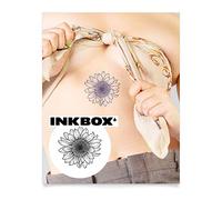 Inkbox Temporary Tattoos, Semi-Permanent Tattoo, One Premium Easy Long Lasting, Waterproof Temp Tattoo with For Now Ink - Lasts 1-2 Weeks, Bright Sun, 4 x 4 in