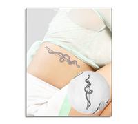 Inkbox Temporary Tattoos, Semi-Permanent Tattoo, One Premium Easy Long Lasting, Waterproof Temp Tattoo with For Now Ink - Lasts 1-2 Weeks, Snake Tattoo, 7 x 2 in, Bad Karma