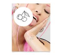 Inkbox Temporary Tattoos, Semi-Permanent Tattoo, One Premium Easy Long Lasting, Waterproof Temp Tattoo with For Now Ink - Lasts 1-2 Weeks, Cherry Bomb, 2 x 2 in