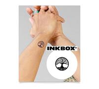 Inkbox Temporary Tattoos, Semi-Permanent Tattoo, One Premium Easy Long Lasting, Waterproof Temp Tattoo with For Now Ink - Lasts 1-2 Weeks, Tree Tattoo, Hidden Worlds, 2 x 2 in