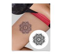 Inkbox Temporary Tattoos, Semi-Permanent Tattoo, One Premium Easy Long Lasting, Waterproof Temp Tattoo with For Now Ink - Lasts 1-2 Weeks, I Am Leo, 4 x 4 in