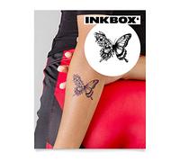 Inkbox Temporary Tattoos, Semi-Permanent Tattoo, One Premium Easy Long Lasting, Waterproof Temp Tattoo with For Now Ink - Lasts 1-2 Weeks, Brielle, 3 x 3 in