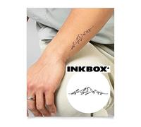 Inkbox Temporary Tattoos, Semi-Permanent Tattoo, One Premium Easy Long Lasting, Waterproof Temp Tattoo with For Now Ink - Lasts 1-2 Weeks, Alleviate, 5 x 2 in