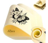 INKCHUM Microblading Supplies Double Sided Tattoo Skin for Eyebrow,Inkless Fake Tattoo Practice Skins,Permanent Makeup Rubber Skin for Brow Micro-Blading And Needling Practice (12 Pcs)