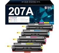 INKCLOUD 207A With Chip Compatible for HP 207A 207X Toner for Color Laserjet Pro MFP M283fdw M255dw M283fdn M282nw M255nw W2210A W2211A W2212A W2213A (Black Cyan Yellow Magenta 4-Pack)