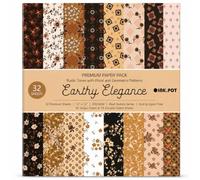Inkdotpot 12x12 Scrapbook Paper Pack, 32 Sheets,Paper for Card Making