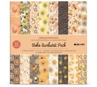 Inkdotpot 9X6 Scrapbook Paper Pack, 32 Sheets,Paper for Card Making