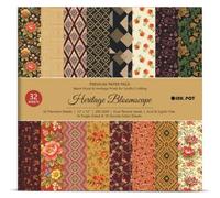 Inkdotpot 9X6 Scrapbook Paper Pack, 32 Sheets,Paper for Card Making