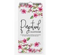 Inkdotpot Floral Rustic Perpetual Calendar Birthday Wall Hanging Anniversary Special Event Reminder Calendar Book Journal Stationary Wall Hanging Birthday Gift Card Planner Organizer