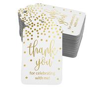 Inkdotpot Gold Foil Paper Hang Tags Thank You For Celebrating With Me Birthday Favor Tags 100 Pieces