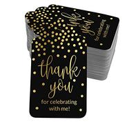 Inkdotpot Gold Foil Paper Hang Tags Thank You For Celebrating With Me Birthday Favor Tags 50 Pieces