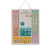 Inkdotpot My First Calendar Board For Kids, Preschool Wall Hanging Month/Date/Day/Weather/Season (42 Pieces); Classroom Learning Calendar Board, 14.5 x 11.5 inches-White