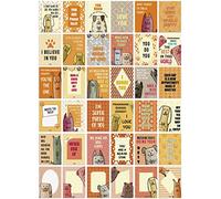 Inkdotpot Pack of 36 Lunch Box Notes For Kids/Teens, Daily Inspirational Lines Happy Thoughts For Children, Students, Positive Affirmations Encouragement, Fun Lunch Notes (Dog Theme)