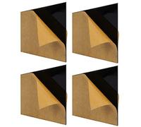 Inkdotpot Pack of 4-6mm Matt Black Acrylic Sheet 15/64 Thick Cast 12"x12" Transparent Acrylic Plastic Board with Protective Paper- DIY Display Project