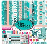 Inkdotpot The Forever Love, Basic Theme Collection Double,Sided Scrapbook Paper Kit Cardstock 12"x12" Card Making Paper Pack of with Sticker Sheet - 16 Pages - Tiffany and Peach