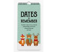 Inkdotpot Winter Wonderland Animals Rustic Perpetual Calendar Birthday Wall Hanging Anniversary Special Event Reminder Calendar Book Journal Wall Hanging Birthday Gift Card Planner Organizer