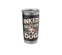 Inked and Obsessed with My Dog Tattoo Lover Stainless Steel Insulated Tumbler
